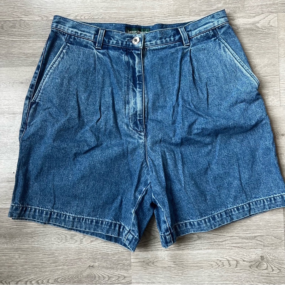 Ralph Lauren Vintage Country Pleated Denim Short